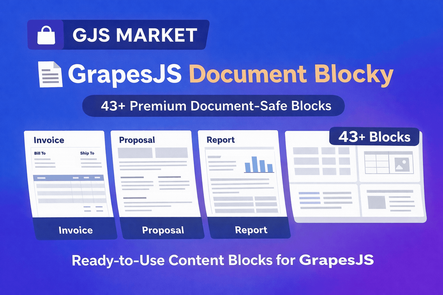 GrapesJS Document Blocky — Crea documentos profesionales con facilidad de arrastrar y soltar