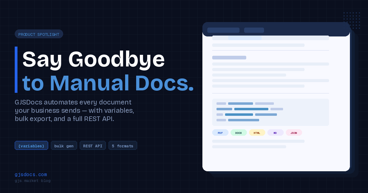 GJSDocs: Di adiós al trabajo manual de documentos